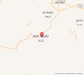 Map of Ash Shafā, Mecca Region