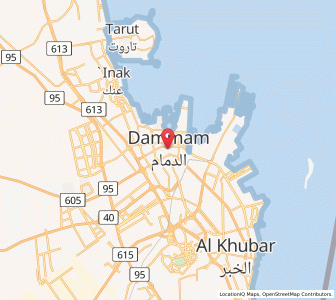 Map of Dammam, Eastern Province