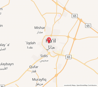 Map of Ha'il, Ha'il Region