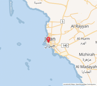 Map of Jizan, Jazan Region