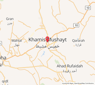 Map of Khamis Mushait, 'Asir Region