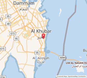 Map of Khobar, Eastern Province