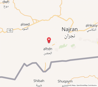 Map of Najrān, Najran Region
