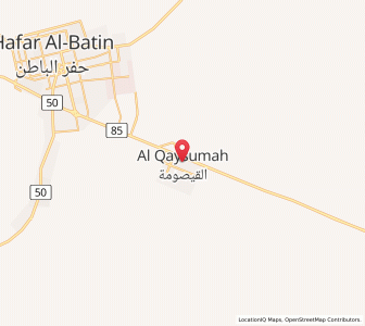 Map of Qaisumah, Eastern Province