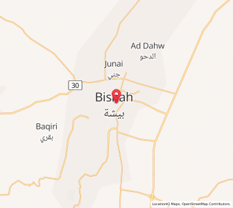 Map of Qal‘at Bīshah, 'Asir Region