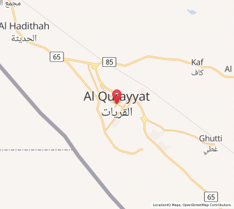 Map of Qurayyat, Al Jawf Region
