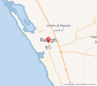 Map of Rābigh, Mecca Region