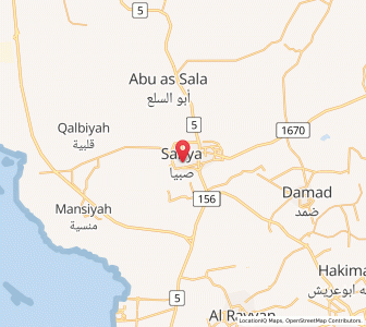 Map of Şabyā, Jazan Region