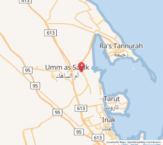 Map of Şafwá, Eastern Province