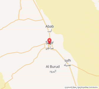 Map of Sājir, Riyadh Region