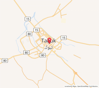 Map of Tabuk, Tabuk Region