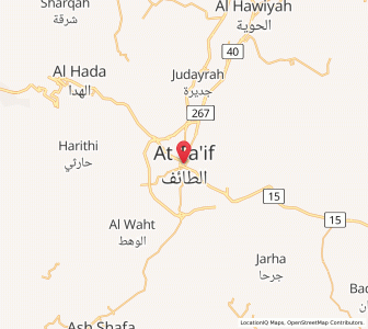 Map of Ta’if, Mecca Region