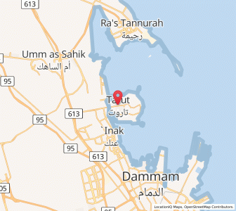 Map of Tārūt, Eastern Province