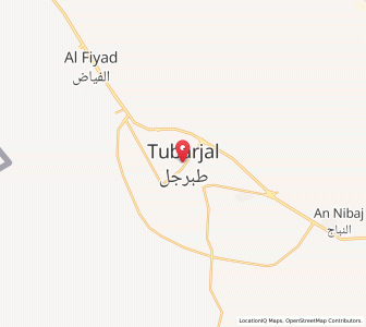 Map of Ţubarjal, Al Jawf Region