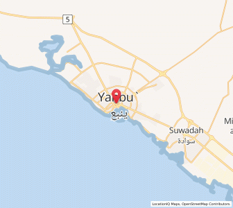 Map of Yanbu, Medina Region