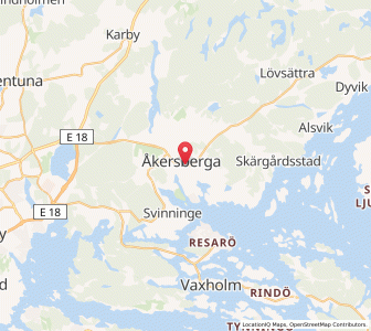 Map of Åkersberga, Stockholm
