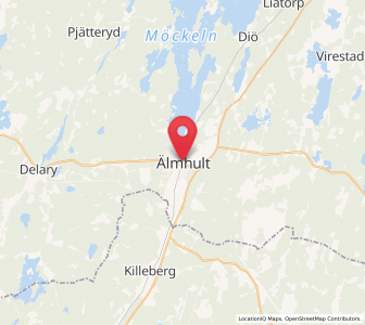 Map of Älmhult, Kronoberg