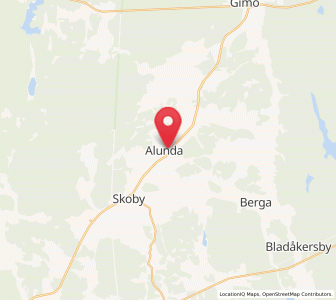 Map of Alunda, Uppsala