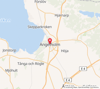 Map of Ängelholm, Skåne