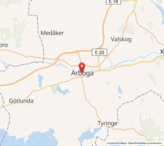 Map of Arboga, Västmanland