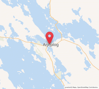 Map of Arjeplog, Norrbotten
