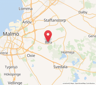 Map of Bara, Skåne