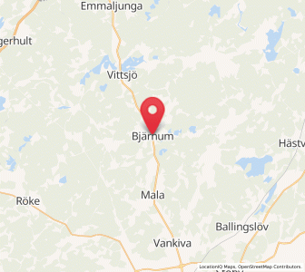 Map of Bjärnum, Skåne