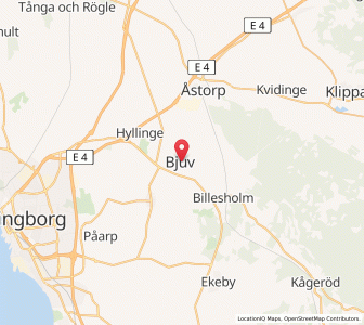 Map of Bjuv, Skåne