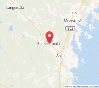 Map of Blomstermåla, Kalmar