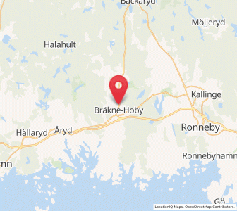 Map of Bräkne-Hoby, Blekinge