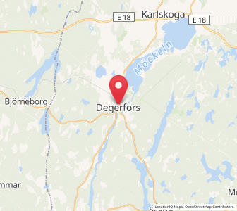 Map of Degerfors, Örebro