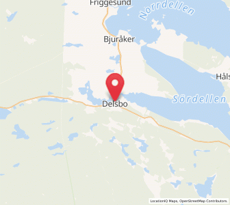 Map of Delsbo, Gävleborg