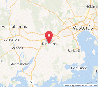 Map of Dingtuna, Västmanland