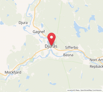 Map of Djurås, Dalarna