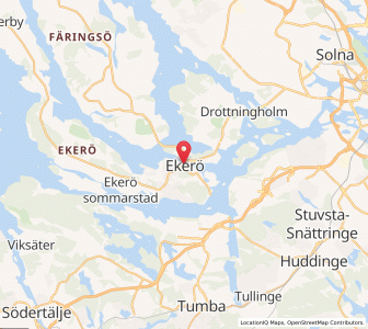 Map of Ekerö, Stockholm