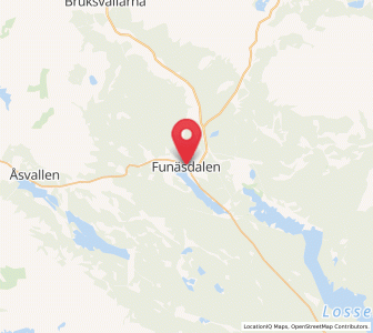 Map of Funäsdalen, Jämtland