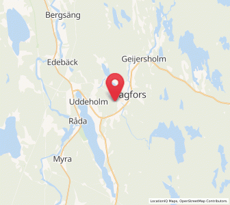 Map of Hagfors, Värmland