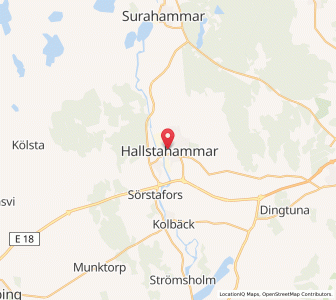 Map of Hallstahammar, Västmanland