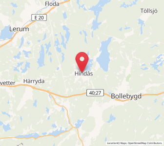 Map of Hindås, Västra Götaland
