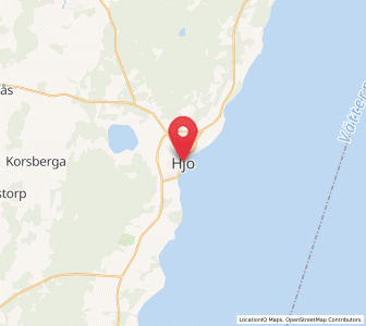 Map of Hjo, Västra Götaland