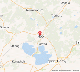 Map of Höör, Skåne