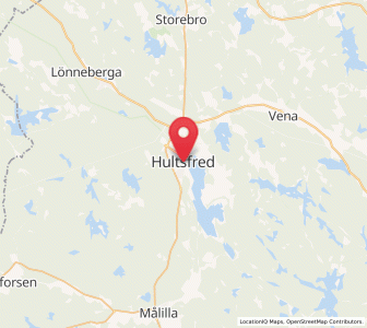 Map of Hultsfred, Kalmar