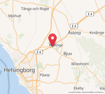 Map of Hyllinge, Skåne