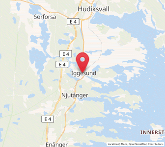 Map of Iggesund, Gävleborg