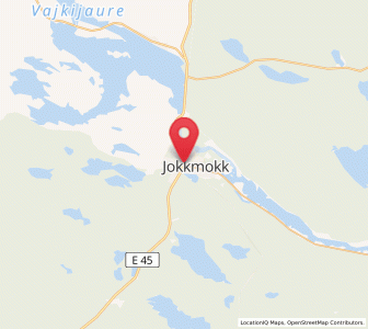 Map of Jokkmokk, Norrbotten