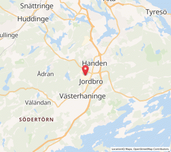 Map of Jordbro, Stockholm