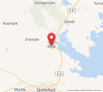 Map of Kåge, Västerbotten