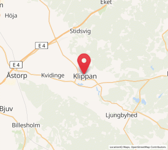 Map of Klippan, Skåne