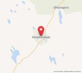 Map of Korpilombolo, Norrbotten