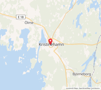 Map of Kristinehamn, Värmland